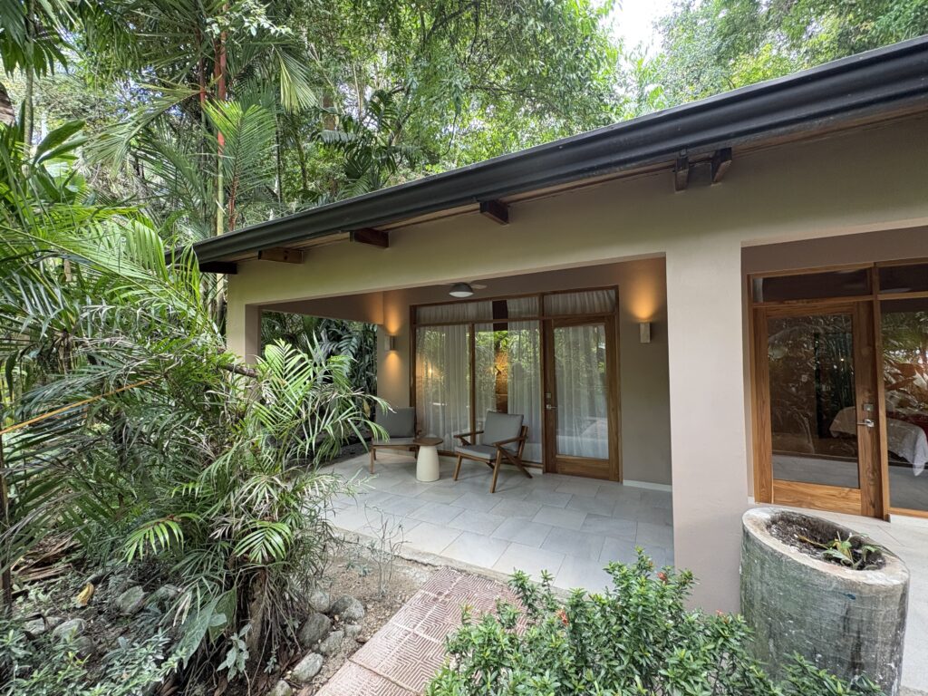 Remodelled jungle bungalow exterior in the garden